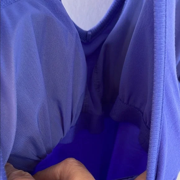 Athleta Baja Blue Racerback Ruched Sides Halter Dress - Picture 10 of 11